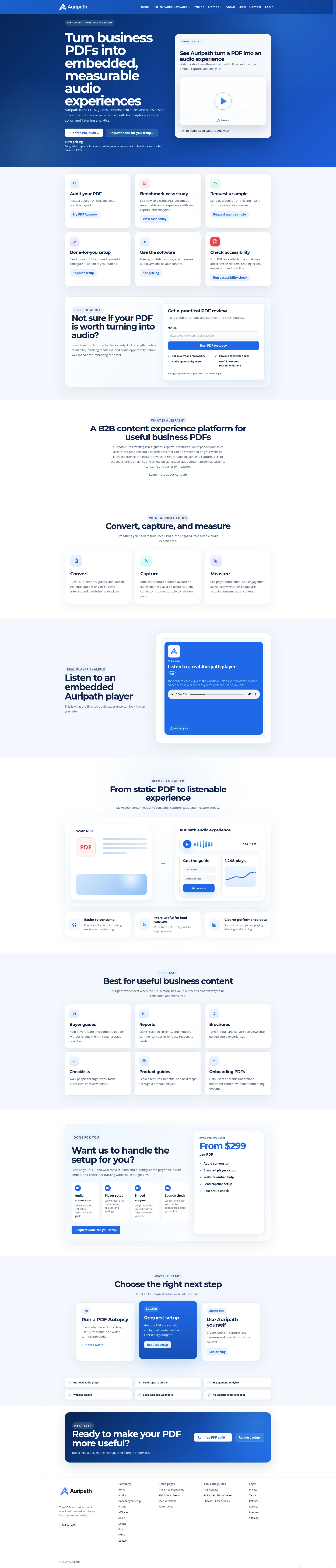 Auripath SaaS website case study screenshot